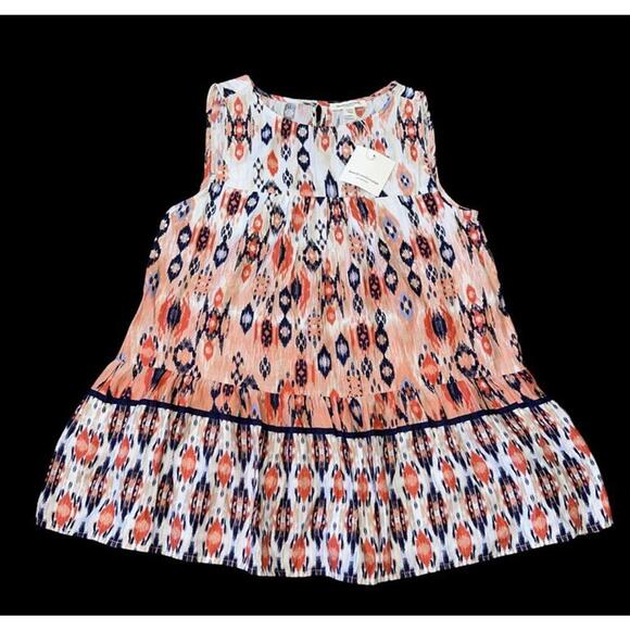 Beach Lunch Lounge Women's Blouse Size Small Geometric Lightweight Tank Top - Picture 1 of 5